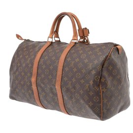 Louis Vuitton-Louis Vuitton Monograma Keepall 50-Marrom