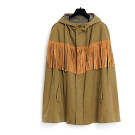Saint Laurent FRANGE KHAKI DI SLIMANE Cachi