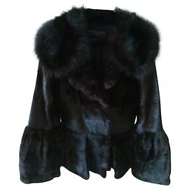 GIAMBATTISTA VALLI Brauner Nerzmantel Braun