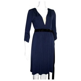 Vera Wang-Vestido de etiqueta lavanda-Azul