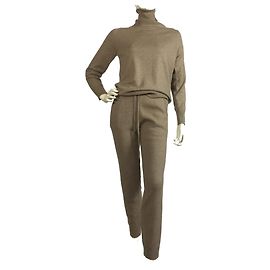 inconnue Nerz Kaschmir Trainingsanzug Beige