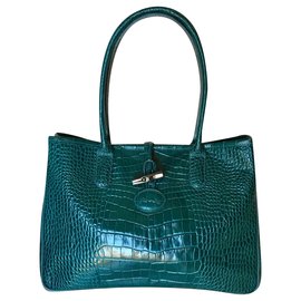 Longchamp-EMERALD BAG IN CROCO HIT calf leather-Other