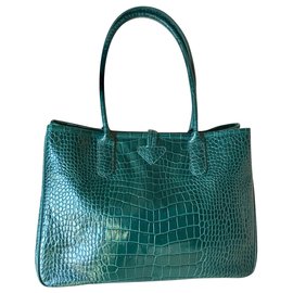 Longchamp-EMERALD BAG IN CROCO HIT calf leather-Other