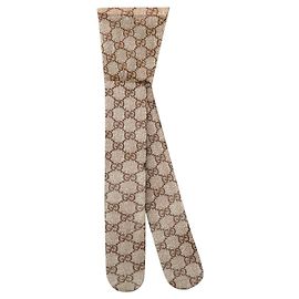 Gucci Collant con monogramma Beige