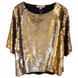 Michael Kors Top con paillettes oro D'oro