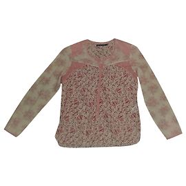 Berenice Floral Cotton Blouse Pink Eggshell M Pink Eggshell