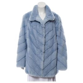 inconnue Mink fur coat Light blue
