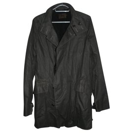 Reiss-Abrigo corto / chaqueta encerada-Gris antracita