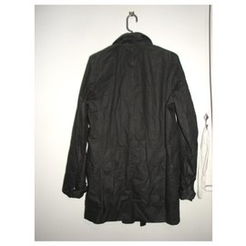 Reiss-Short coat / waxed jacket-Dark grey