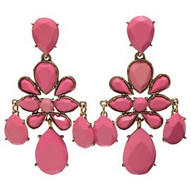 Pendientes candelabro rosa Oscar de la Renta Rosa