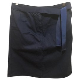 Red Valentino-Navy pencil skirt-Navy blue