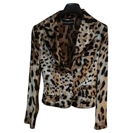 Dolce & Gabbana-Chaqueta con estampado de leopardo de DOLCE & GABBANA-Estampado de leopardo