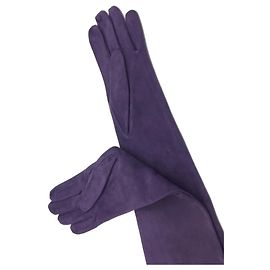 Autre Marque luvas longas de camurça roxa Roxo