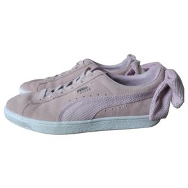 Puma suede bow rose clair Rose