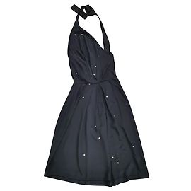 Dries van Noten silk dress FR36 Navy blue