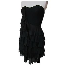 Acne Studios Rüschenkorsettkleid Schwarz Schwarz