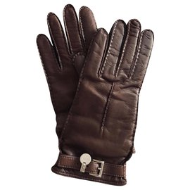 Luvas de couro Prada Nappa Marrom