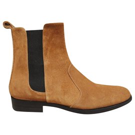Michel Vivien-Michel Vivien p chelsea boots 36 in suede leather-Light brown