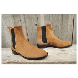 Michel Vivien-chelsea boots Michel Vivien p 36 en daim-Marron clair