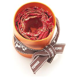 Hermès Hermes Red Laire de Ginza Twilly Silk Scarf Red Multiple colors