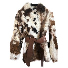 Antik Batik-casaco de pele modelo "vaca" Sheela-Multicor
