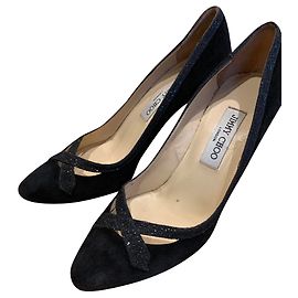 Jimmy Choo Black Suede Heels Black