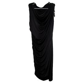 Vera Wang Graues Cocktailkleid mit Rüschen Grau