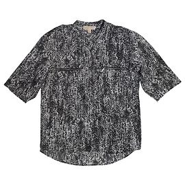 Michael Kors Bluse Grau aus Polyester mit kurzen Ärmeln Grau