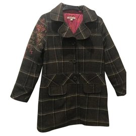 Kenzo-Girl Coats outerwear-Dark brown