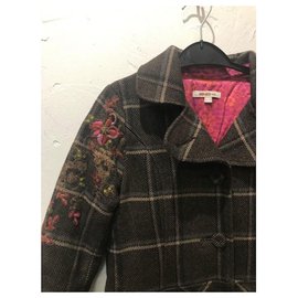 Kenzo-Girl Coats outerwear-Dark brown