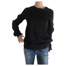 Autre Marque Au Printemps Paris Schwarzer Viskose Pullover Schwarz