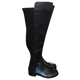 Botas Stuart Weitzman de piel negra Negro