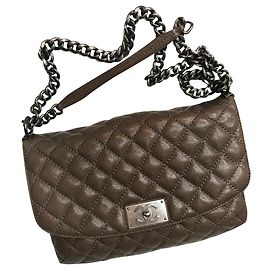 Chanel Jumbo Flap Bag em caviar Marrom Taupe Cinza antracite