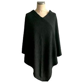 Poncho en cachemire Thomas Meier gris Gris anthracite