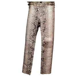 Isabel Marant-Isabel Marant pants in python leather-Grey