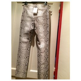 Isabel Marant-Isabel Marant pants in python leather-Grey