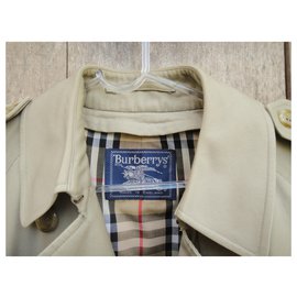 Burberry-trench coat vintage Burberry para mulher 42-Caqui