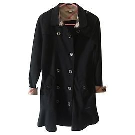 Abrigo Burberry Niña Negro Algodón Negro