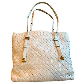 Bottega Veneta Leather Handbag White White