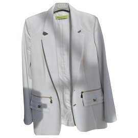 Versace Jacke Weiß aus Polyester Weiß