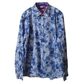 Camisa Ted Baker floral de algodão azul Azul