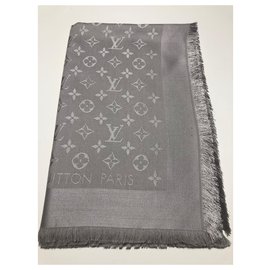 Louis Vuitton-Châle monogramme Louis Vuitton-Gris