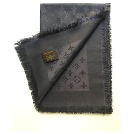 Louis Vuitton-LOUIS VOUITTON STYLE MONOGRAM SHAWL STOLA NEW-Dark grey