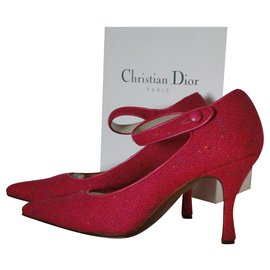 Dior-Babies DIOR Lady Dior pumps  39 tweed-Fuschia