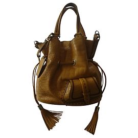 Borsa Lancel Premier Flirt in pelle di coccodrillo gialla Giallo