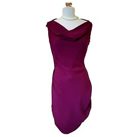 Vivienne Westwood Red Label Asymmetric dress with bubble hem Fuschia