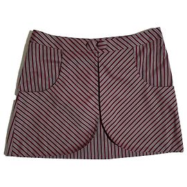 Falda de rayas de algodón Diane Von Furstenberg Multicolor