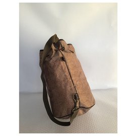 Autre Marque-Redwall Borbonese Large Bucket Bag mit Tasche-Dunkelbraun