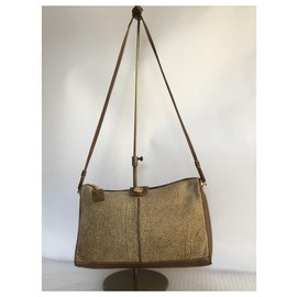 Autre Marque-Redwall Borbonese Suede Leather Shoulder  Bag-Brown