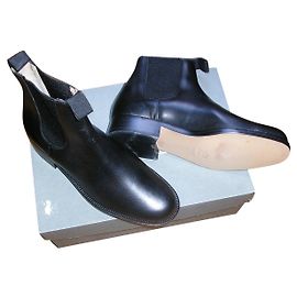 Elizabeth Stuart Chelsea boots black leather, Pointure 36. Black